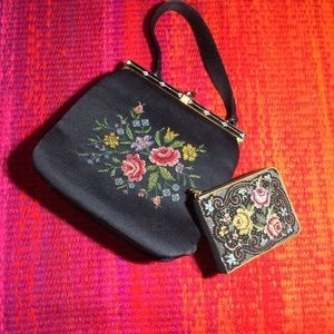 Italian Embroidered Evening Bag with Sewing Kit